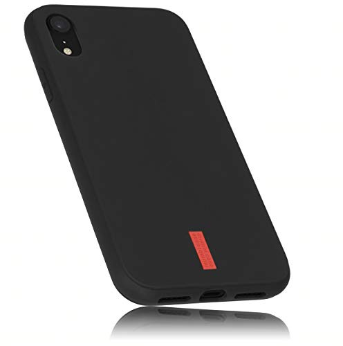 mumbi Fodral kompatibelt med iPhone XR-mobiltelefonfodral, svart med röda ränder