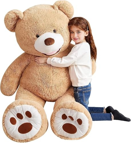 Gigantischer Plüschteddybär - Riesiger Kuschelweiches Stofftier zum Spielen und Liebhaben für Groß und Klein (160 cm)