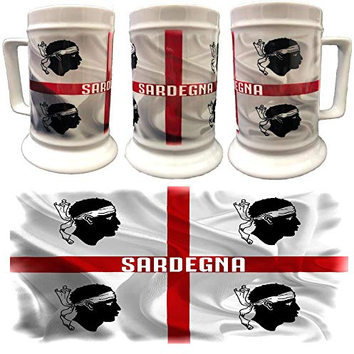Boccale Birra In Ceramica Sardegna 4 Mori Boccali Personalizzati PS 13516-1