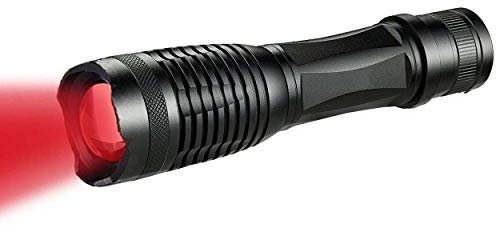 WINDFIRE Red Light LED Torch, Single Mode Red Hunting Torch, Super Bright 600 Lumen 150 Meters, Zoomable Red Predator Light for Night Vision, Astronomy
