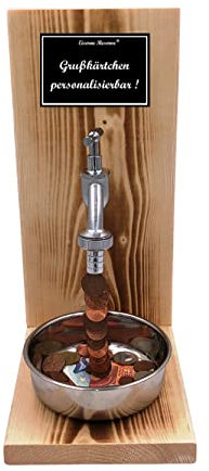 Personalisierte Geschenke Geld für Männer Frauen originelle lustige Geschenkidee mit Namen personalisierbar - Eiserne Reserve Geldhahn - Papa Mama Geburtstag Hochzeit