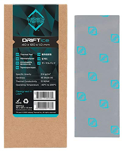 Iceberg Thermal Coussin thermique Driftice 120 mm x 40 mm x 0,5 mm (1,0mm)
