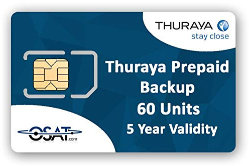 Thuraya Carte SIM Backup pour téléphone Satellite avec 60 unités