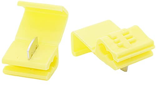 WZCXYX Blocco Trasparente del Connettore del Cavo 50 PCS, Nessun Cavo di Interruzione del Cavo Isolante del Connettore Rapido del Connettore Rapido(Color:Giallo)