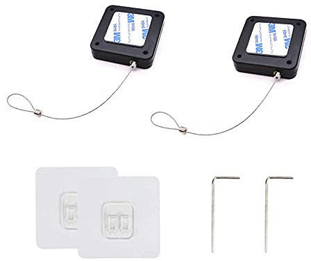 2 Pezzi Chiudiporta Scorrevole Senza Fori Chiudiporta Automatico Chiusura Automatica per La Maggior Parte Delle Porte Chiudiporta Automatica per Uso Ufficio Residenziale con Coulisse 800g(Nero)