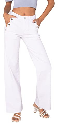 Nina Carter P195 - Pantaloni jeans da donna, Bootcut a svasato, a vita alta, XS