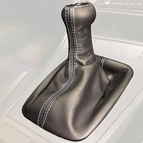 RedlineGoods Schaltsack Manschette typ 2 kompatibel mit Porsche 968 1991-95. Maßgeschneidert - Nicht universell. Echtes Top Qualitat Italienisches Alcantara. Schwarz mit Blauem Faden