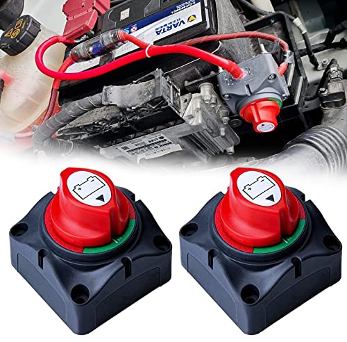 JMEST LEAD 2 Stück Batterietrennschalter 12 V-48 V 275 A Schaltung Batterie Trennschalter für Marine Boat Truck RV Auto Fahrzeug (ON/OFF)