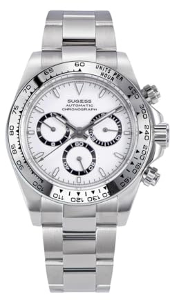 NIADI Sugess Automatik Mechanischer Chronograph Tauchen Herren Uhren 7750 Uhrwerk Armbanduhren Wasserdicht Multifunktions Armbanduhr, Farbe 3, Chronograph, mechanisch