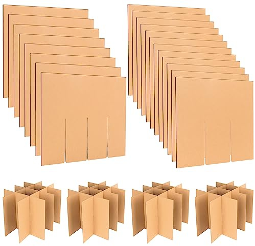 YOTINO 4 Sets Moving Box Glasses Divider Kits for Moving, Wine Glassware Dish Packing Moving Boxes,Cardboard Dividers for Boxes for 16 x 12 x 12 Inch Box (Box Not Included)