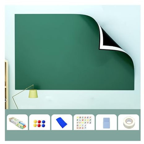 LXBAMKEA Whiteboard Magnetisch, Heimwerken Selbstklebend Trocken Abwischbare Tafeln, Home-Office-Schulbar Löschbar Tapetenrolle, Statische Whiteboards, Message Board, Tafeln (Color : Green, Size : 1