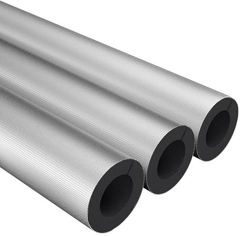 MTSYXYM 3 pcs Aluminiumfolien Flexible Rohrisolierung selbstklebend,Flexible Rohrisolierung,Rohrisolierung Schaumstoff Rohr,Für Erdgasrohre,Thermo-Isolierung Hitzebewahrung. (Size : 27MM*20MM*0.95M)