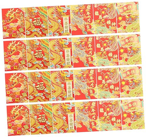 LALAFINA 30stücke Rote Umschläge Zum Chinesischen Neujahr Traditionelle Rote Papierumschläge Glücksgeldbeutel Zum Frühlingsfest Chinesische Stilmuster Gemischter Stil