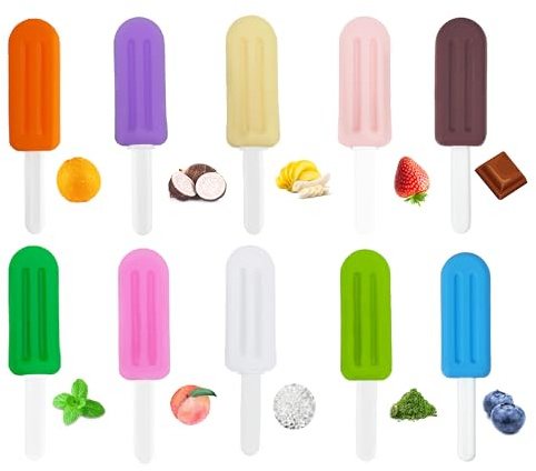 Maoerdental Chewies för invisalign justerare, justerare, tuggpipe-silikon, 10 st justerarmunchies med grepphandtag, lämpliga för osynliga eller metallstag (10 st blandade färger))