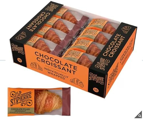 St. Pierre Chocolate Filled Croissant, 16 x 55g