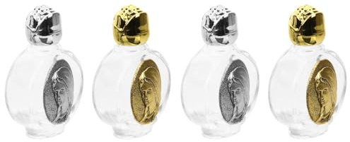 Alipis Botellas Para Agua 4 Piezas Contenedores Vacíos De Vidrio Portátiles 2.6 Pulgadas Para Uso Religioso Y Decorativo En Hogar Y Celebraciones