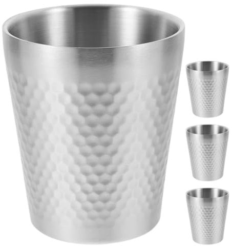 HOLIDYOYO 4 Stück Edelstahl-Kaffeebecher Bierkrug Bierkrug Reisebecher Reisebecher Bar-Trinkgeschirr Metall-Bierbecher Trinkbecher Für Zuhause Bar 300 Ml