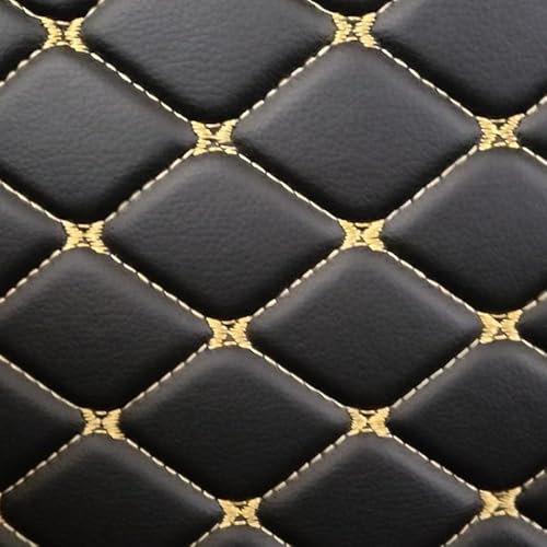 Fußmatte Pkw Custom Car Bodenmatte Für Kia Für Soul SK3 2020 2021 2022 2023 Leder Autozubehör Autoteppich Auto-Fußmatte(Color:Black Gold)