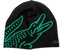 Lacoste Unisex Knitted Cap Beanie-Mütze, Schwarz/Fluorgrün, Einheitsgre
