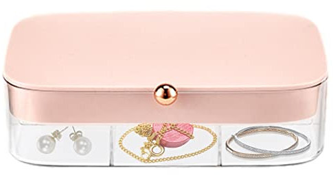 Generico Vassoio per gioielli con griglia da 30, organizer per gioielli con coperchio - Espositore per gioielli con coperchio | Organizzatore per esposizione di cassetti per vetrine per collane