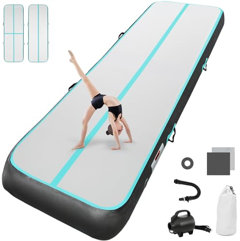 Inflatable Tumbling Gym Mat 10cm/20cm high 2M/3/4M/5M/6M/7M/8M/9M/10M/11M/12M Inflatable Air Gymnastics Mat Training Mats Gymnastics tumbling mat with Air Pump