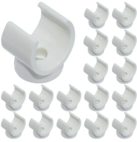 Lot de 60 clips PEX 1/2, 16 mm, colliers de serrage en PEX, support de tuyau d'eau en PVC, outils de serrage en U en plastique blanc
