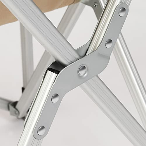 Klappbarer Luftsessel für den Außenbereich, ultraleichte tragbare Luft aus Aluminiumlegierung, Liege mit Armlehne und Rückenlehne (Farbe: Schwarz)