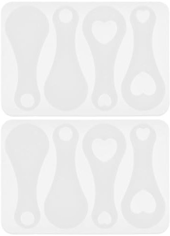 VILLCASE Moule à Jetons Pratique 2 Pièces Moule en Silicone pour Jetons de Panier D'achat pour DIY Bijoux Adaptée aux Artisans Créatifs