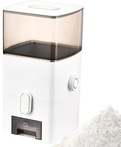 6L Farina Contenitore di Stoccaggio Dell'alimento Secco Dispenser Nizer Secchio Sigillato Riso con Coperchio e Scala Contenitori per Alimenti Secchi per