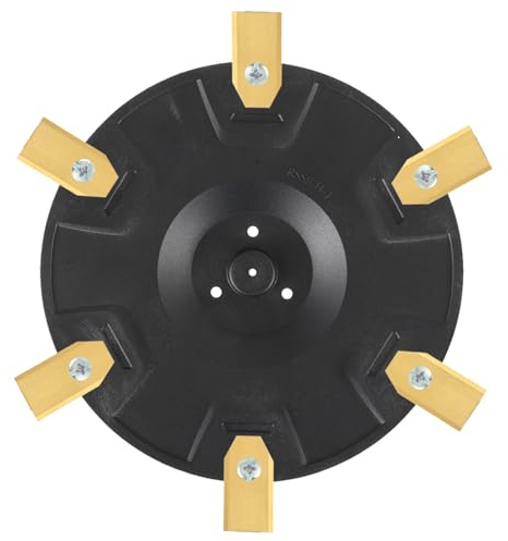HUAREW Disco lama per tosaerba robotizzato a 6 lame - Disco lama rinforzato in fibra - Piatto per coltelli + 6 lame compatibili con Segway Navimow H500E, H800E, H1500E, H3000E-VF(H Series, lame)