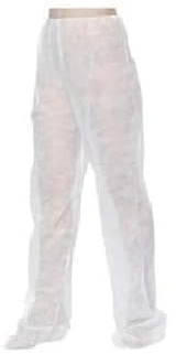 Pantalón de Presoterapia Desechable, Polipropileno TNT 30gr, Color Blanco, 50 Unidades, Ref.7850B