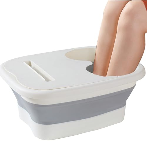 ETUCYNG Vaschetta per pediluvio per piscina, 40 x 32 x 17 cm, pieghevole, per la pulizia dei piedi, in polipropilene, portatile, con nodi massaggianti, per ingresso in piscina, giardino, uso esterno