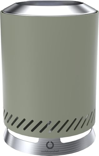 OUTDOORCHEF Fire Pot 14 Tischfeuer grün - Pelletfeuer aus Edelstahl, raucharme Tisch Feuerstelle für Terrasse, Balkon & Garten inkl. Schutzhülle