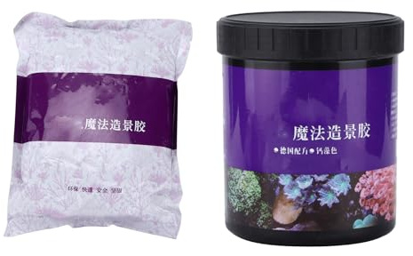 Yunseity Colle Transparente Adhésive pour Corail D'aquarium, pour Décorations de Fournitures D'aquarium, sans Danger pour les Poissons et les Plantes pour un Magnifique Paysage Aquatique, Gel