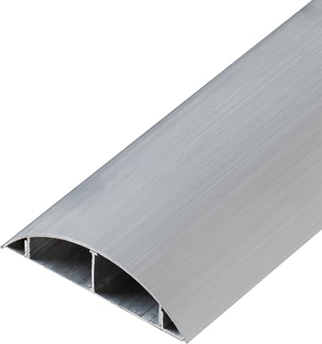 Metal Floor Cable Cover, Self-Adhesive Aluminum Alloy Cord Protector for Living Room and Office, 1m Extension Hider for Outdoor Use