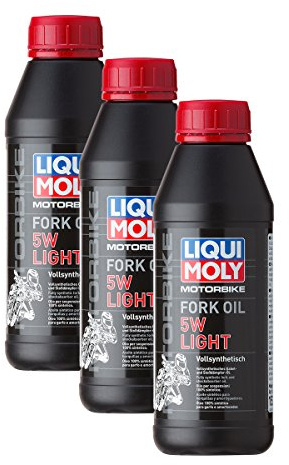 3 x Liqui Moly 1523 Motore Bike Fork Oil di Moto Forcella (5 W Light 500 ML