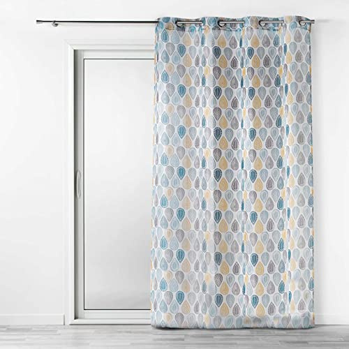 Douceur d'Intérieur PALPITO 1624725 - Visillo con Ojales, de poliéster, 140 x 240 cm, Blanco