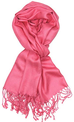 World of Shawls Supermjuk pashminasjal sjal halsduk, Mörk skymning rosa,