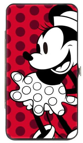Buckle-Down Portafoglio da donna con cerniera, Minnie Mouse, 17,8 x 10,2 cm, con cerniera – Minnie Mouse