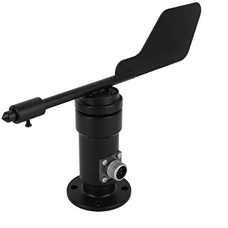 Sensor de dirección del viento, salida de señal de jardín Aleación de aluminio Anemómetro de velocidad del viento Sensor de dirección del viento Veleta de viento para detección de dirección del viento