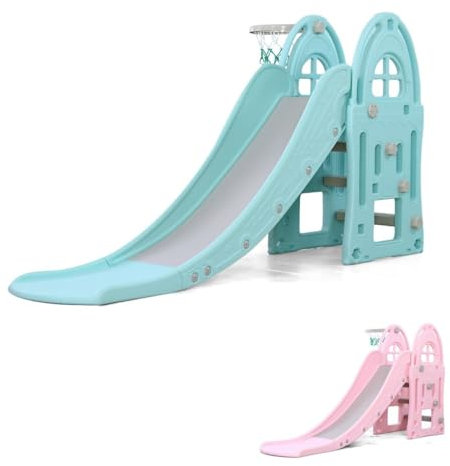 Moni Toboggan Verena 18017 jusqu'à 40 kg Panier de Basket-Ball Longueur 172 cm, Coloris:Bleu
