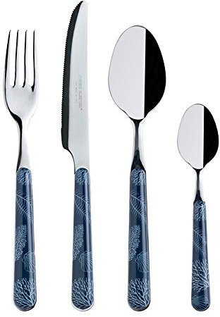 Marine Business - Set di 24 posate, in acciaio INOX