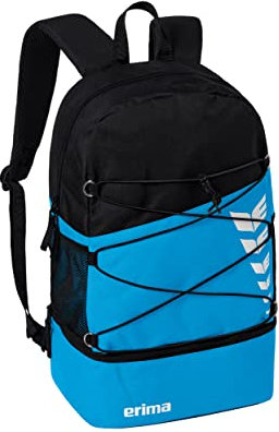 Erima Unisex Six Wings Rucksack mit Bodenfach, Curacao/schwarz, 1