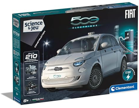 Fiat 500 Électrique Kit de Construction STEM 210 Pièces Enfant Dès 8 Ans | Monte la voiture emblématique italienne comme un vrai ingénieur bien passionné | initiation ludique | idée cadeau original