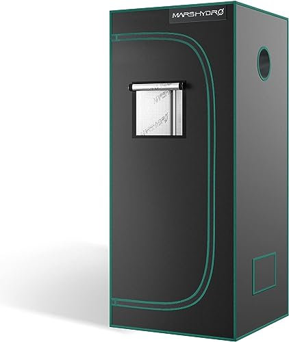 MARS HYDRO - Tienda de campaña de cultivo de 60 x 60 x 140 cm, pequeña tienda de campaña reflectante de Mylar con bandeja de suelo extraíble para ventana de cultivo de plantas de interior para