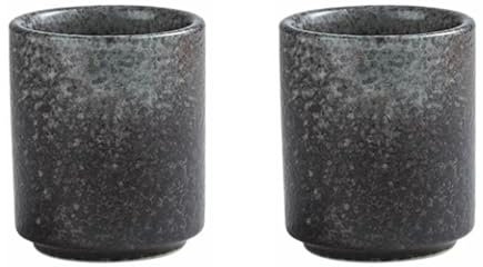 CAGFINY Lot de 2 tasses à thé japonaises traditionnelles en céramique pour restaurant japonais, bar à sushis, salon de thé Izakaya