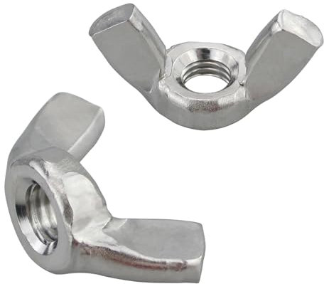 25 PCS Dado a Farfalla, Wing Nuts Acciaio Inossidabile Set di Dadi con Alette hand Twist stringere Hardware dado fissaggio parti Standard Certificato Per Auto Macchinari Mobili (M5)