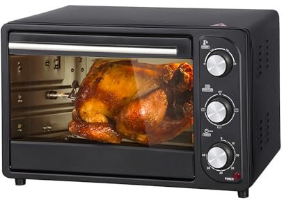 Avilia Fornetto Elettrico Ventilato 16L - Cucina Perfetta per Pizza Dolci Carne Pesce, Termostato Regolabile, Ideale per Spazi Ridotti, 1200W