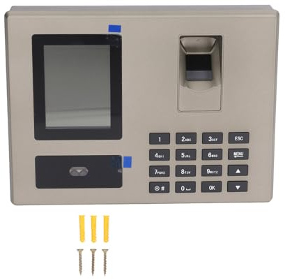 YWBL-WH Biometrische Zeiterfassungsmaschine, Fingerabdruck-Stechuhren für Mitarbeiter, Ideale Lösung für Kleine Unternehmen & Büros, Praktische Biometrische Zeitregistrierung, Zuverlässig & Effizient