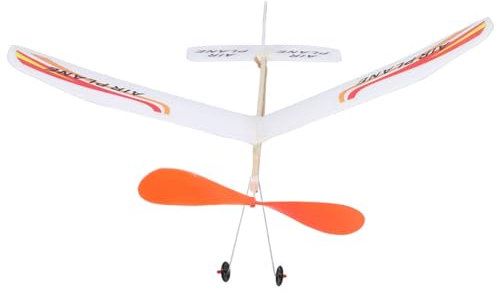Vaguelly Rubber Band Powered Airplane Model Diy Assembly Lightweight Small Glider Toy for Kids Boys Girls Outdoor Educational Flying Fun